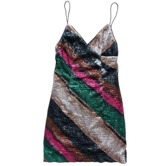 ROTATE BIRGER CHRISTENSEN Anastacia Sequined Mini Dress Size 2 US. - Picture 7 of 10